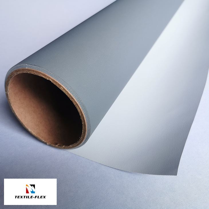 Non-Curling Grey Back Polyester Banner Fabric